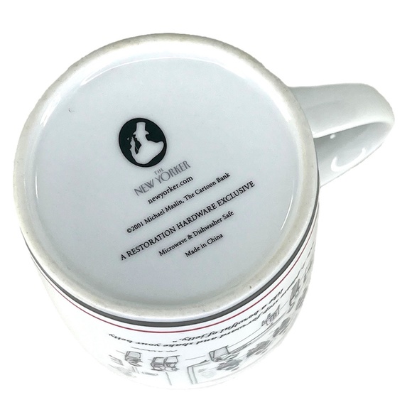 Restoration Hardware "New Yorker" Cartoon Mugs and Plates - Set of 4 - Picture 6 of 9